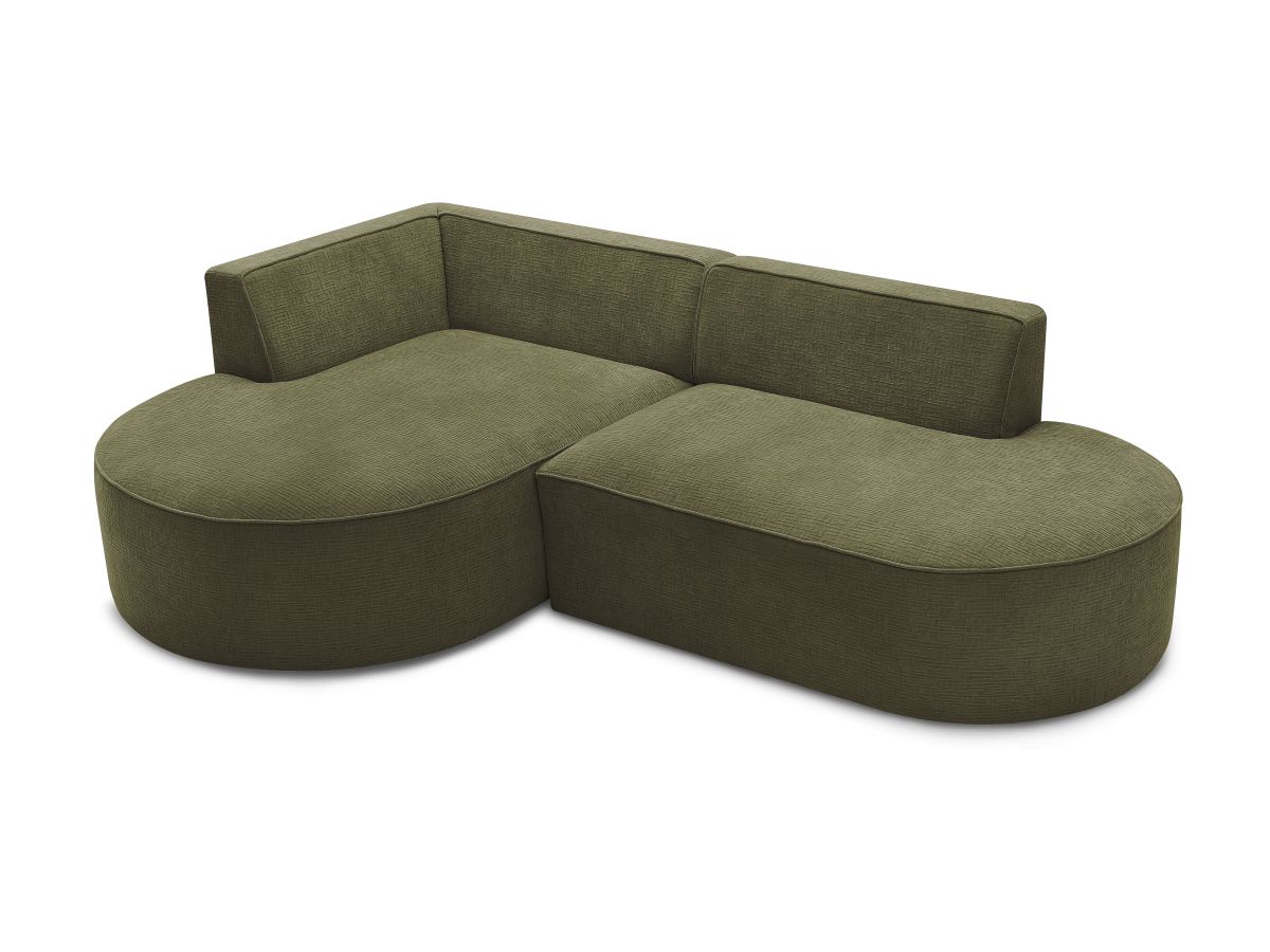 Canapé d'angle fixe ROUSSEAU tissu texturé
