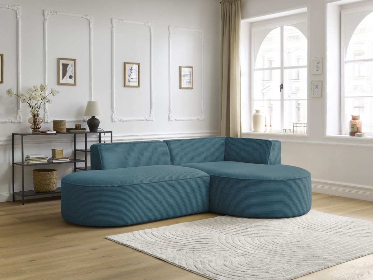 ROUSSEAU vaste hoekbank in corduroy