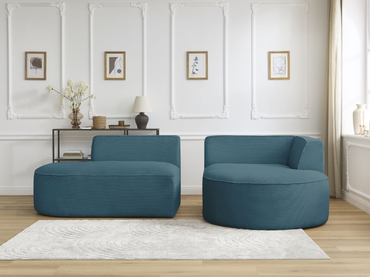 ROUSSEAU vaste hoekbank in corduroy