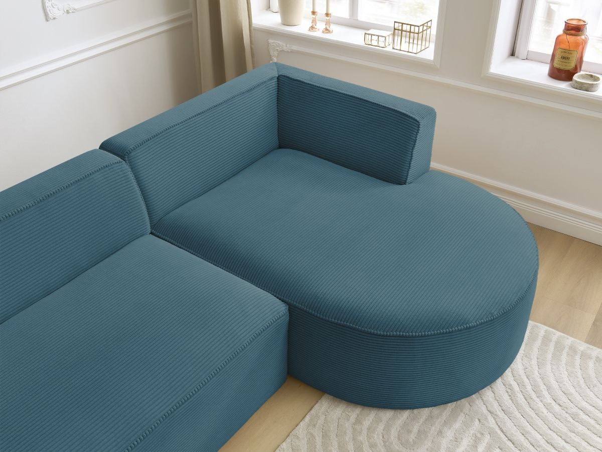 ROUSSEAU vaste hoekbank in corduroy