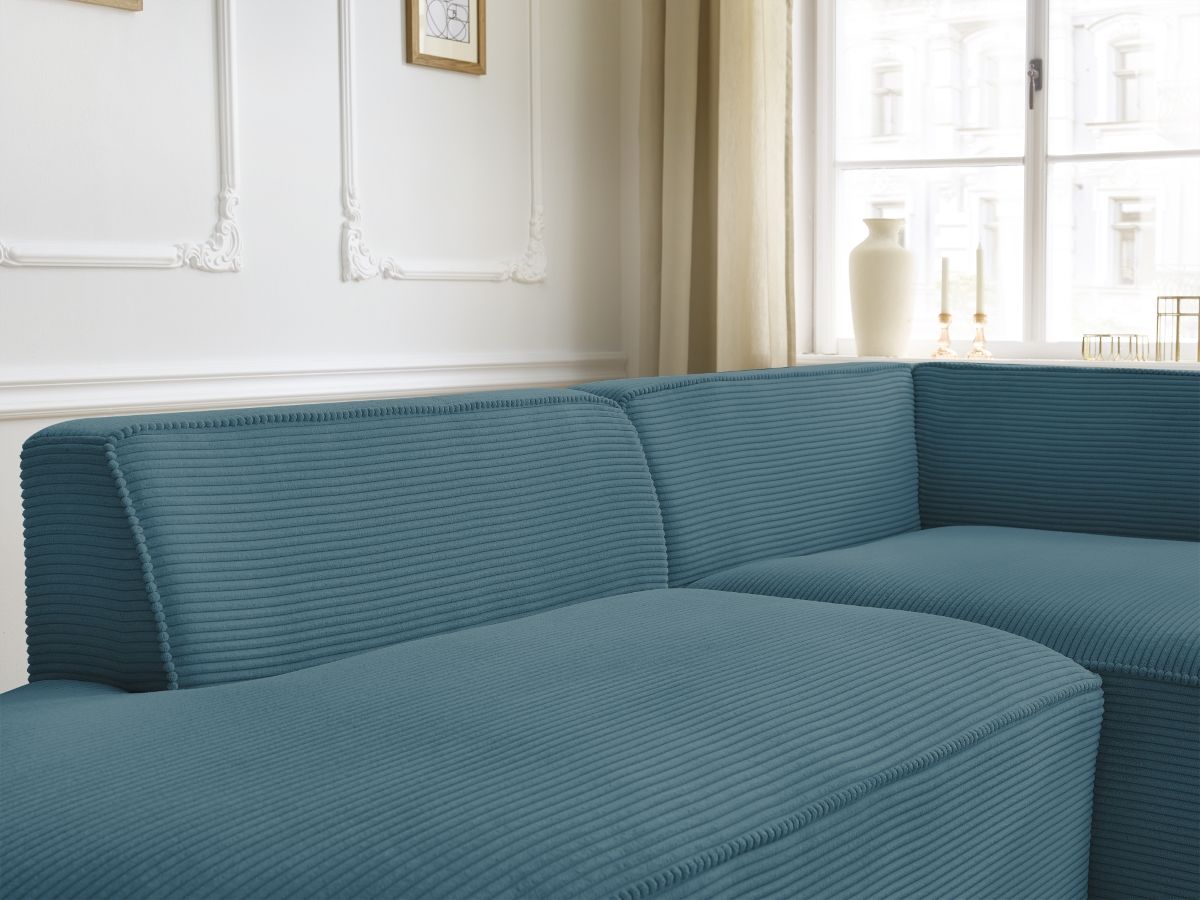 ROUSSEAU vaste hoekbank in corduroy