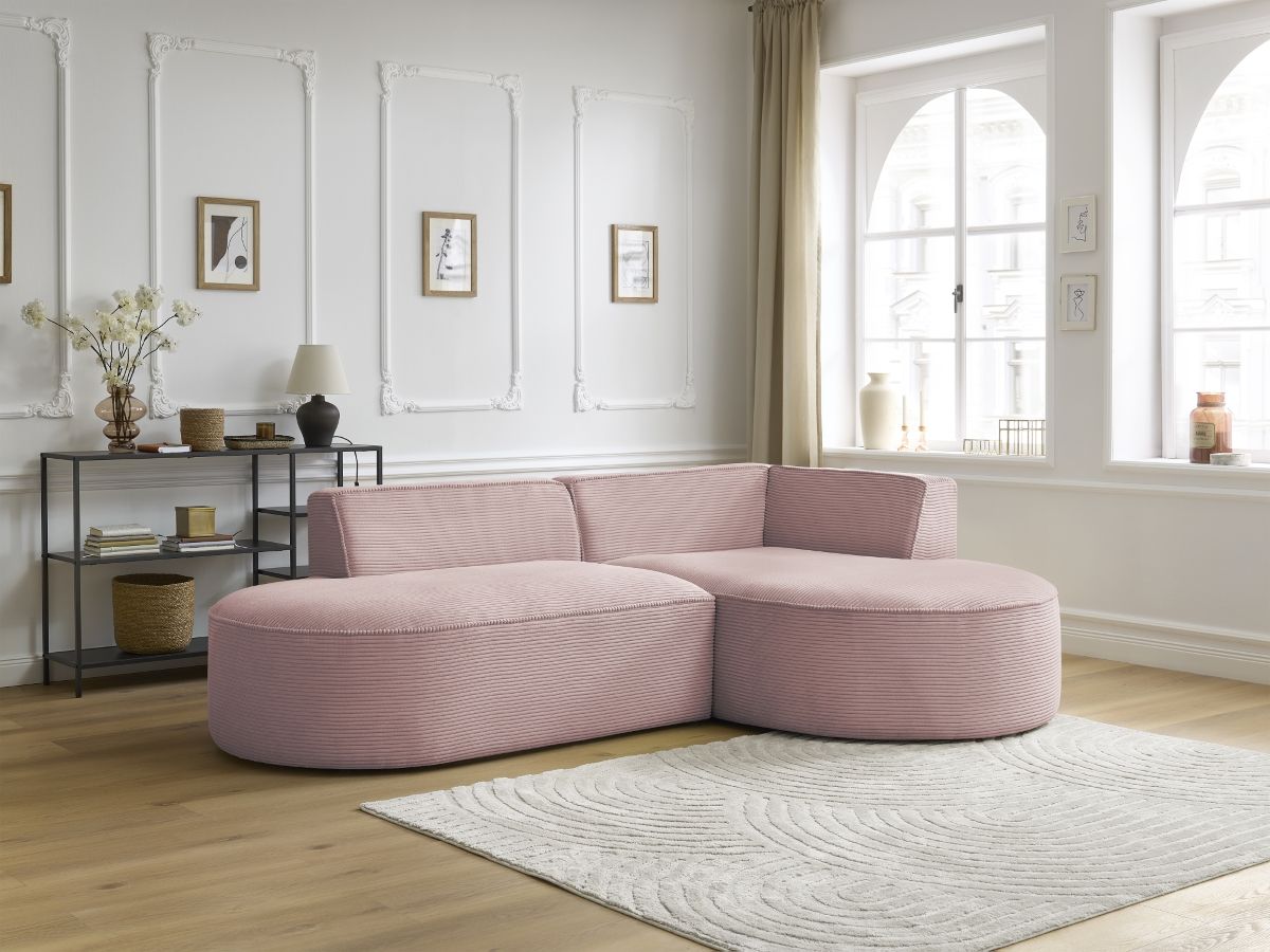 ROUSSEAU vaste hoekbank in corduroy