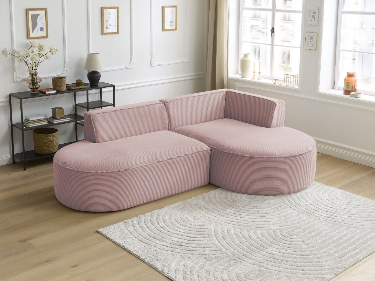 ROUSSEAU vaste hoekbank in corduroy