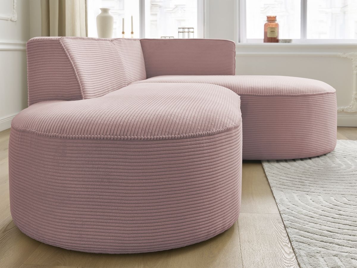 ROUSSEAU vaste hoekbank in corduroy
