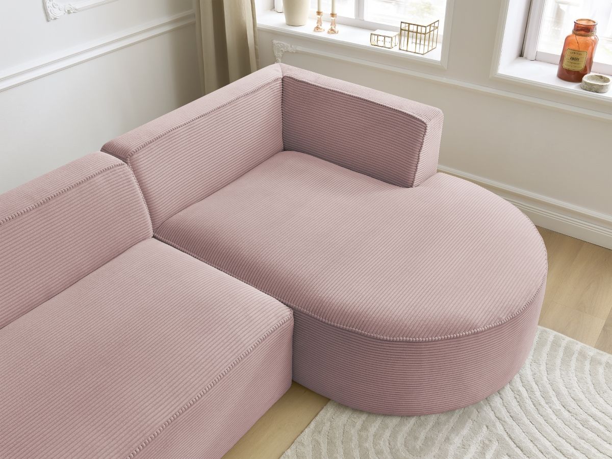 ROUSSEAU vaste hoekbank in corduroy