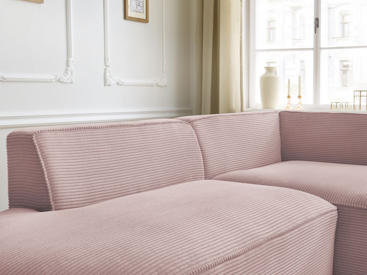 ROUSSEAU vaste hoekbank in corduroy
