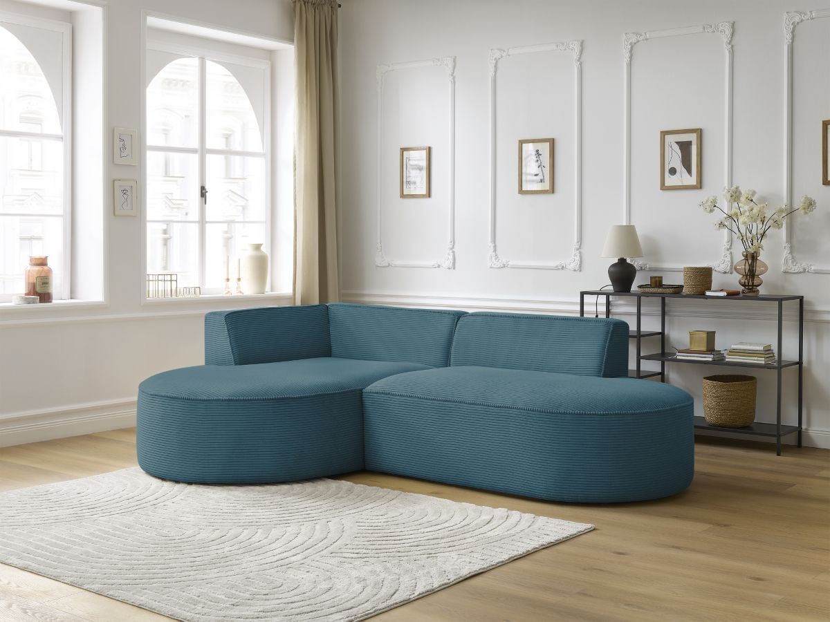 ROUSSEAU vaste hoekbank in corduroy