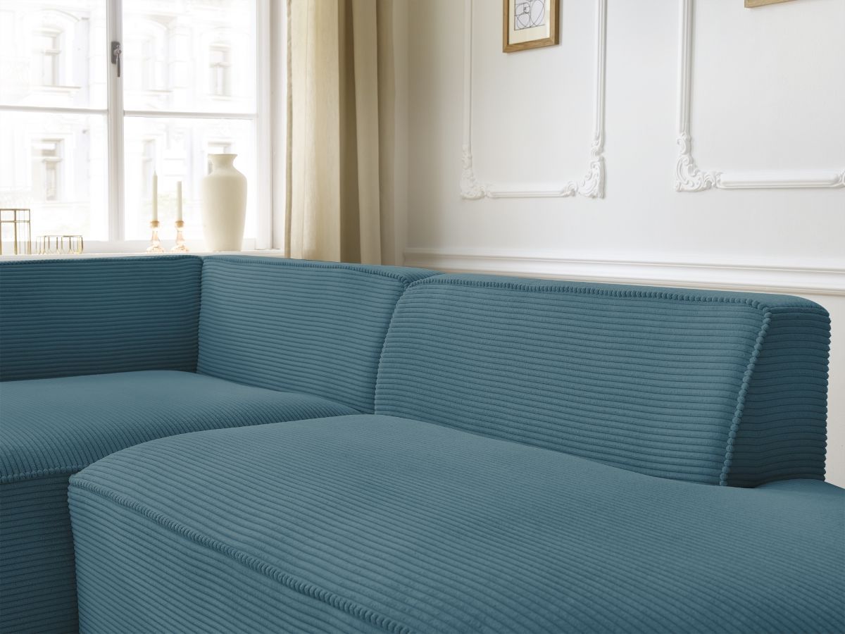 ROUSSEAU vaste hoekbank in corduroy