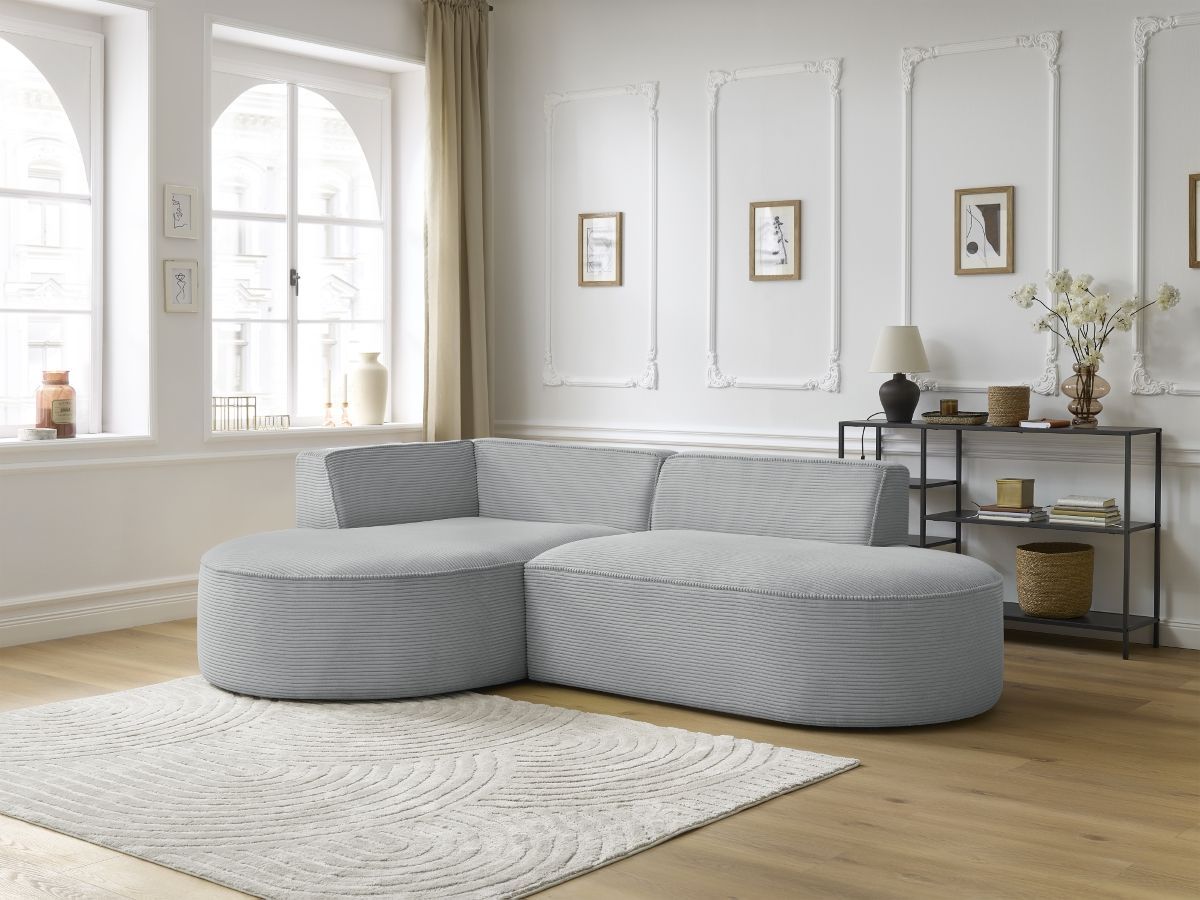 ROUSSEAU vaste hoekbank in corduroy