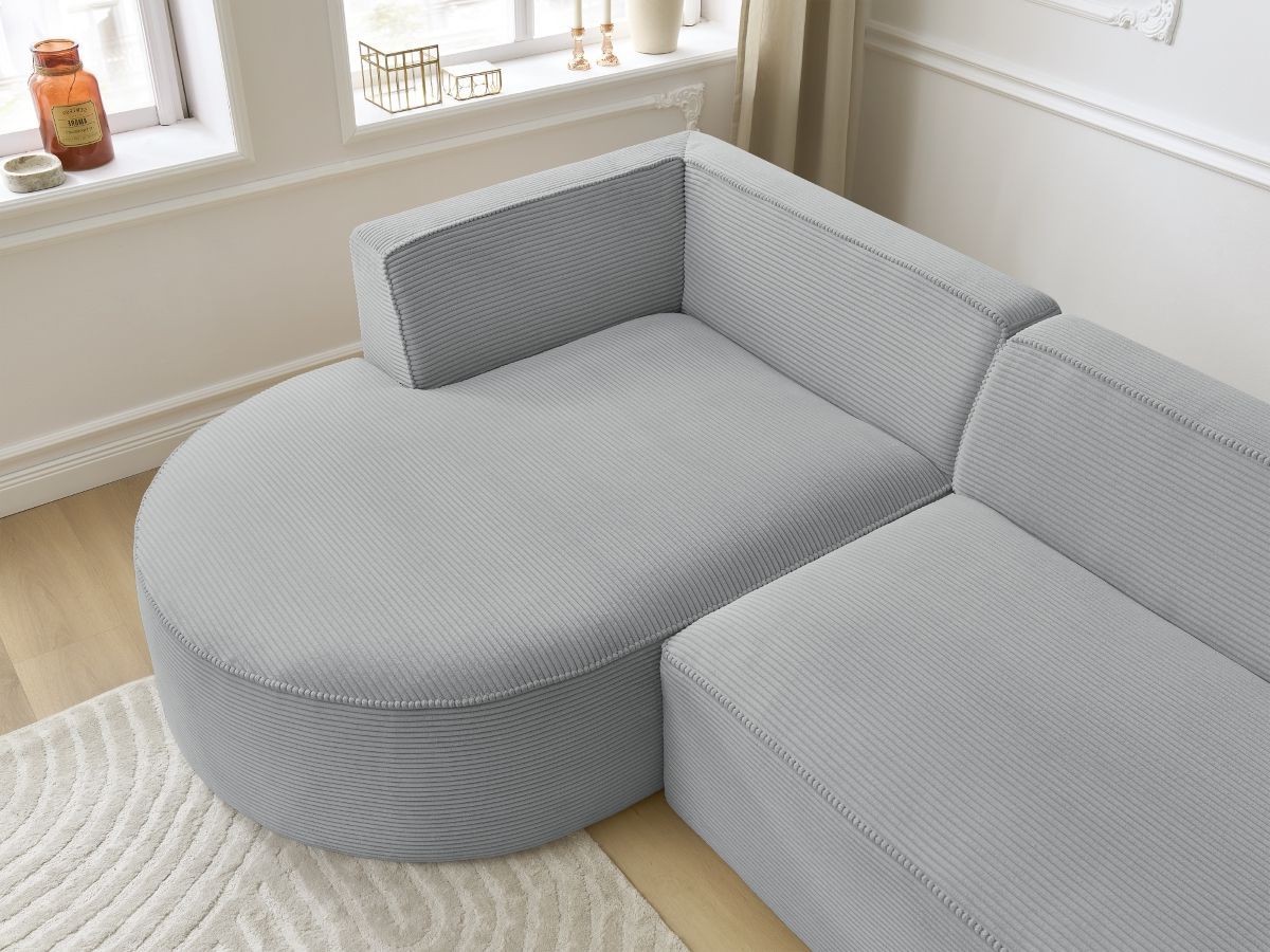 ROUSSEAU vaste hoekbank in corduroy