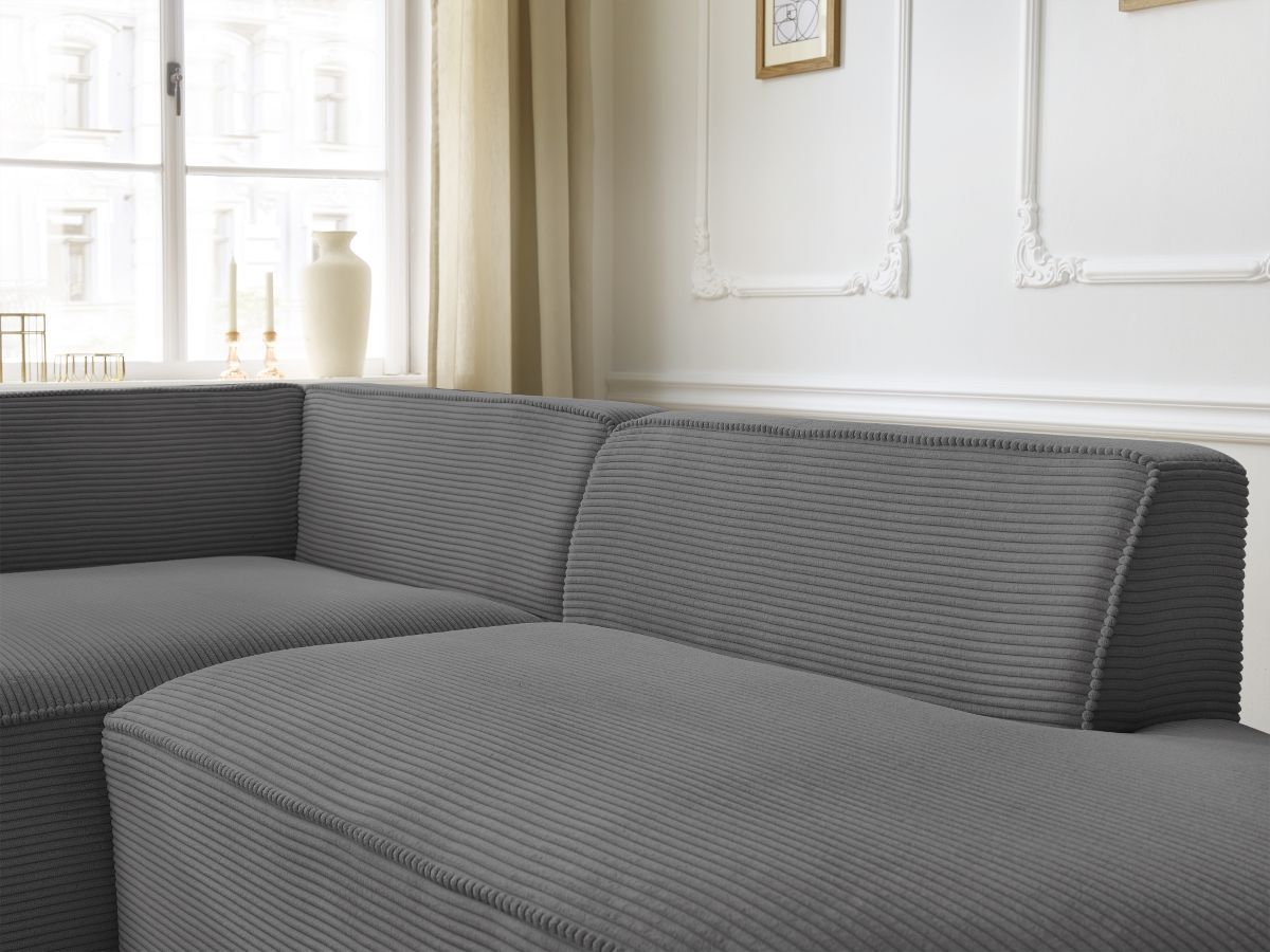 ROUSSEAU vaste hoekbank in corduroy