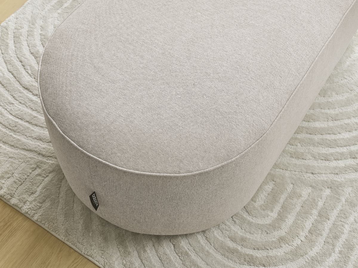 Pouf pour canapé modulable ROUSSEAU tissu chiné