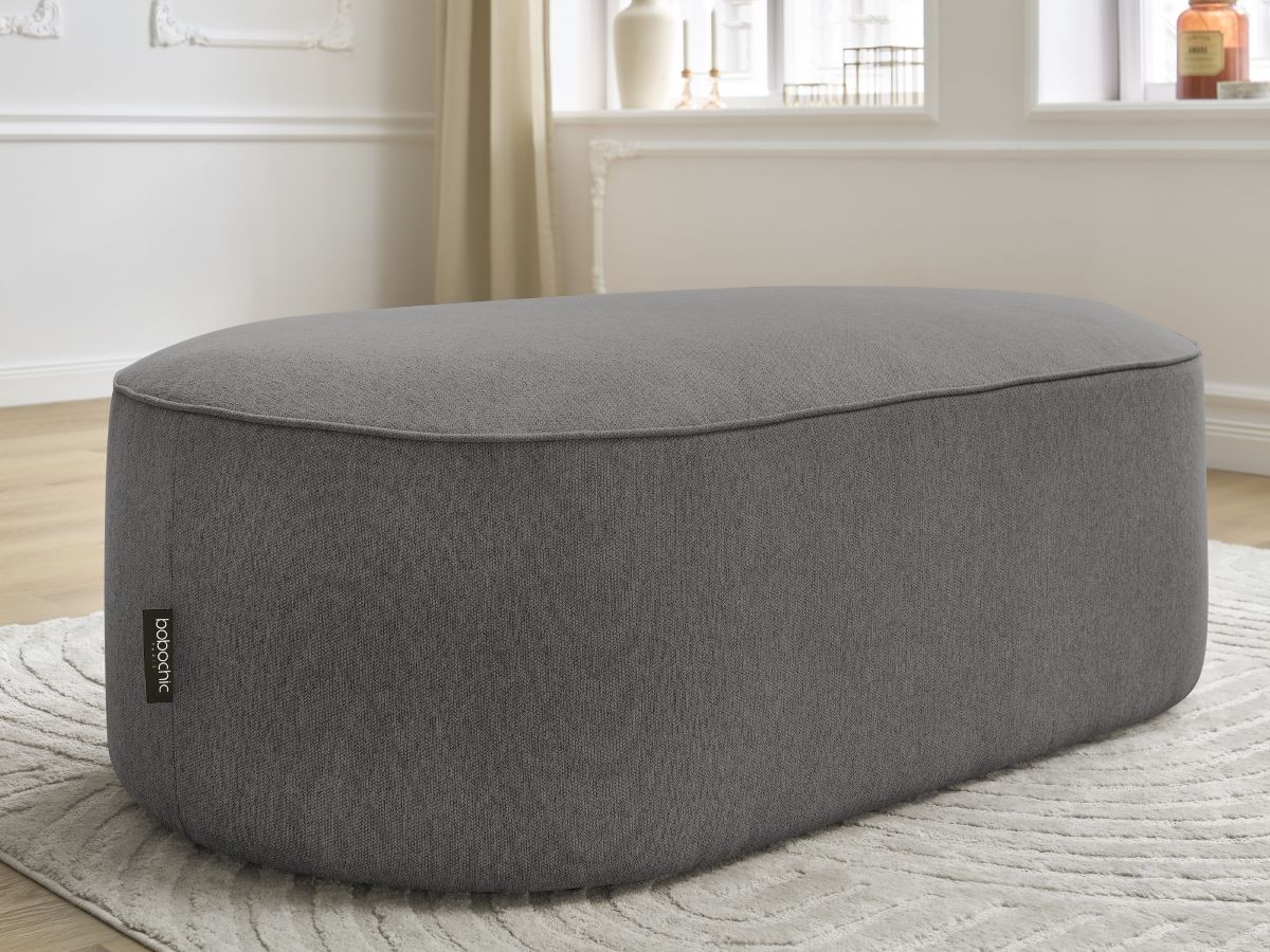 Pouf pour canapé modulable ROUSSEAU tissu chiné