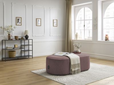 Pouf pour canapé modulable ROUSSEAU tissu chiné