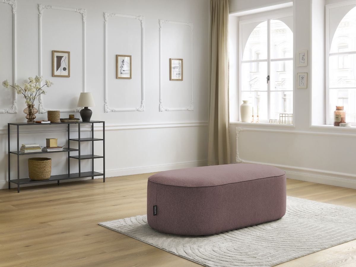 Pouf pour canapé modulable ROUSSEAU chiné rose — vue 4