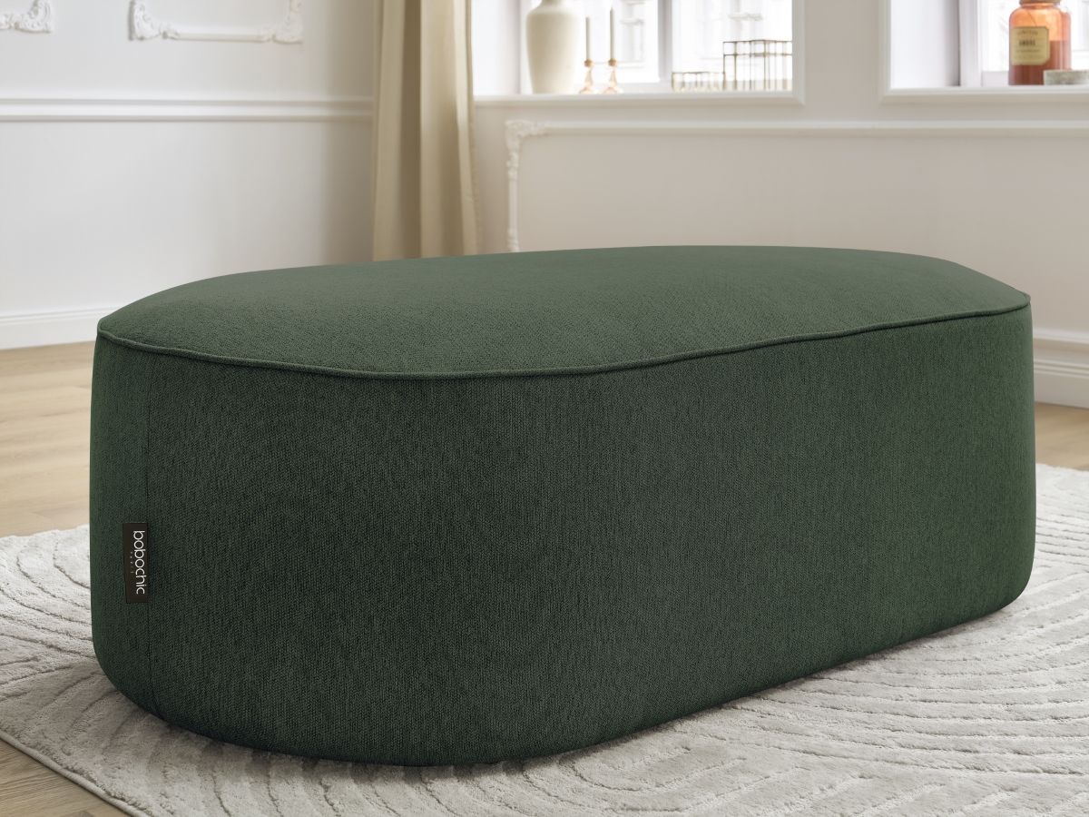 Pouf pour canapé modulable ROUSSEAU tissu chiné