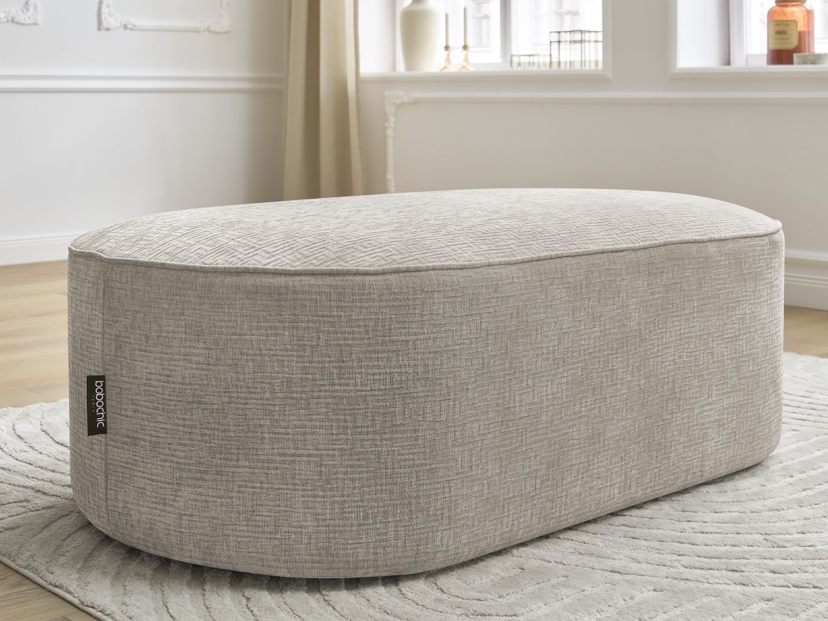 Pouf pour canapé modulable ROUSSEAU tissu texturé