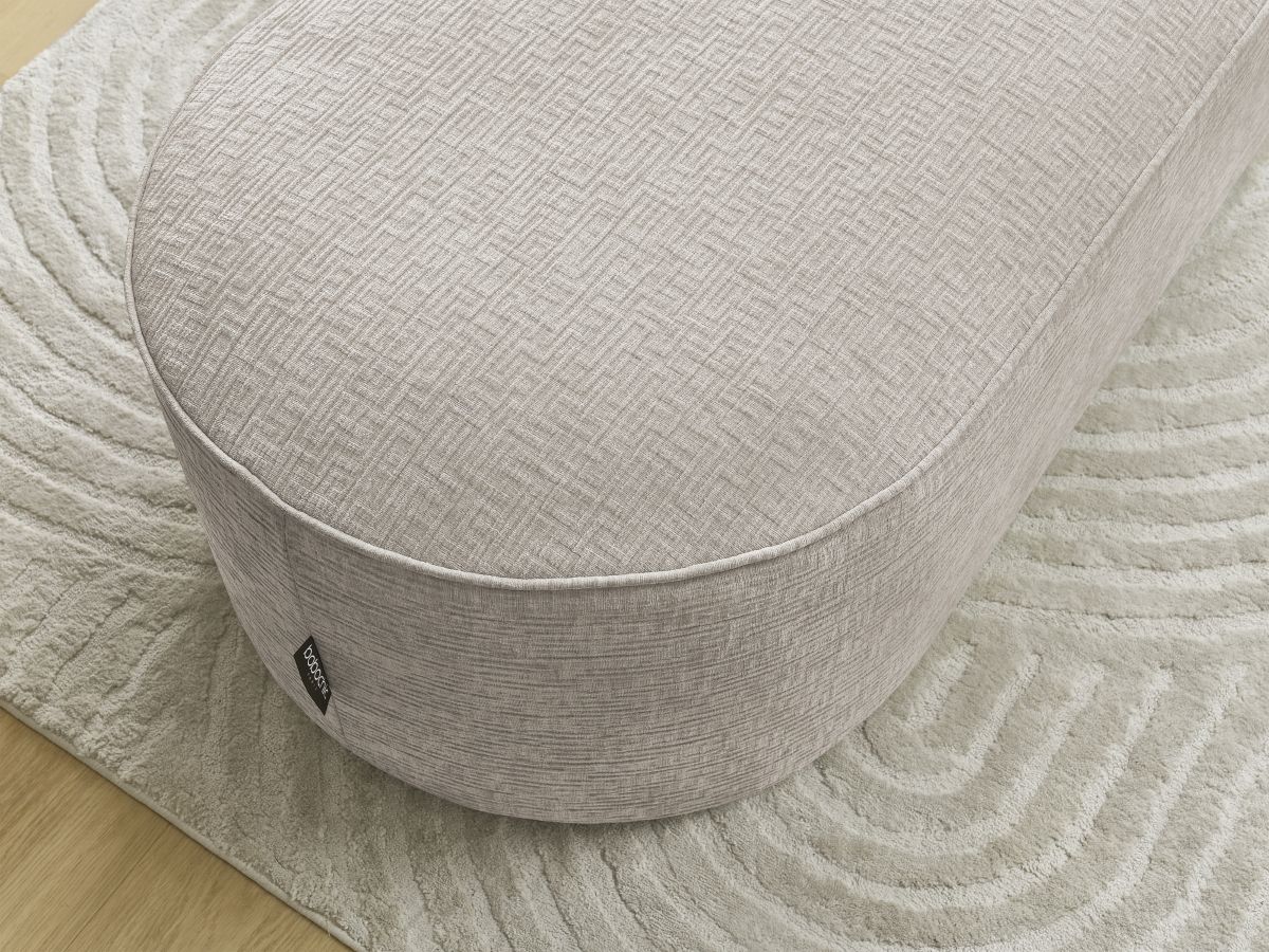 Pouf pour canapé modulable ROUSSEAU tissu texturé