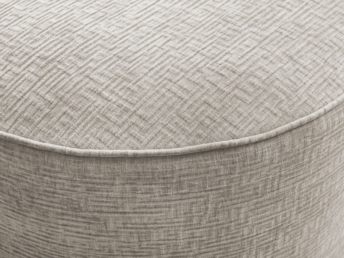 Pouf pour canapé modulable ROUSSEAU tissu texturé