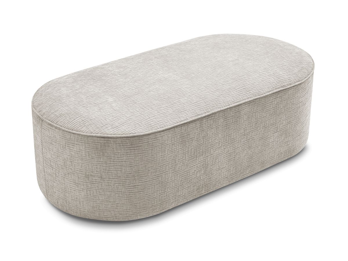 Pouf pour canapé modulable ROUSSEAU tissu texturé