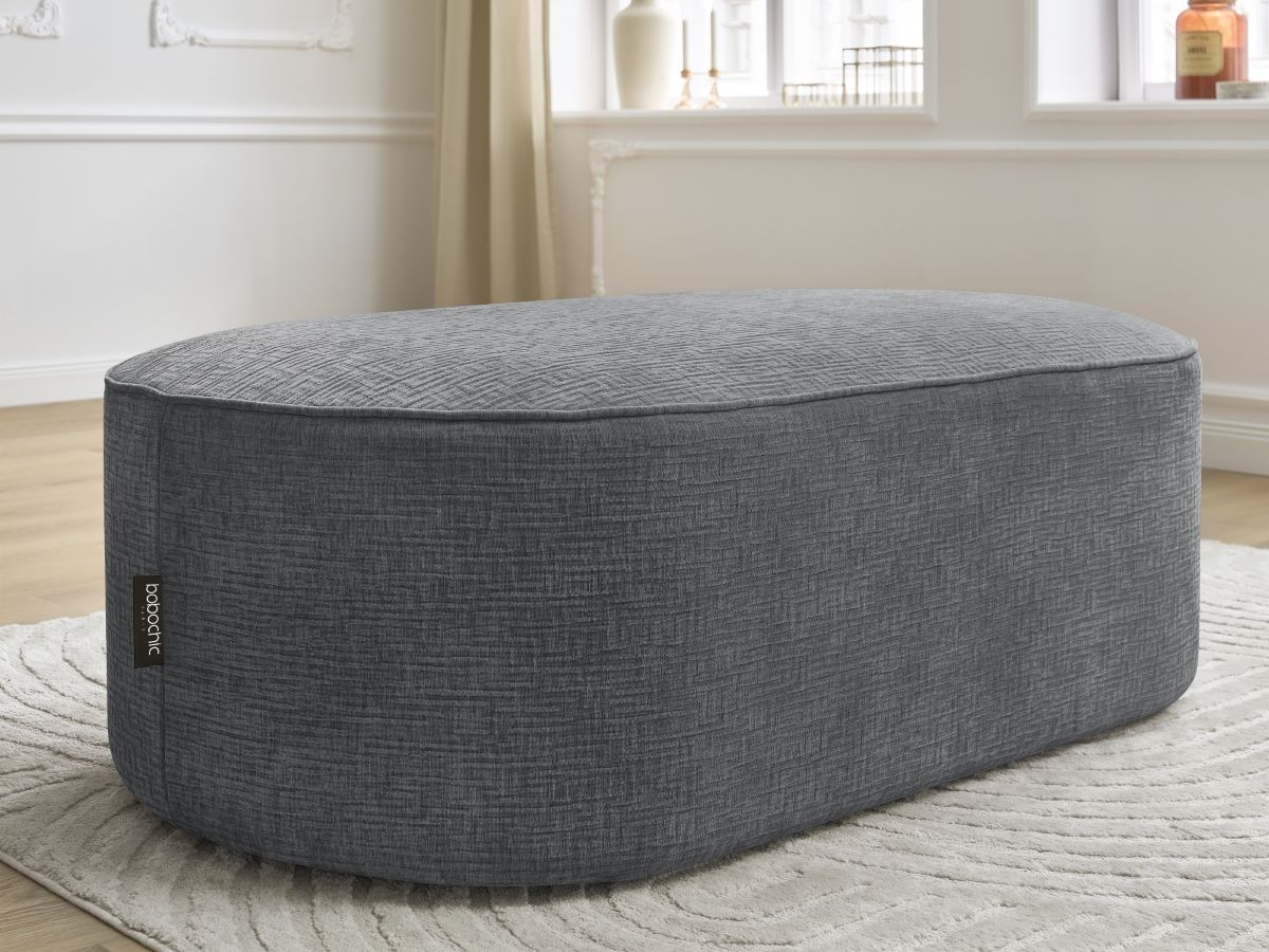 Pouf pour canapé modulable ROUSSEAU tissu texturé