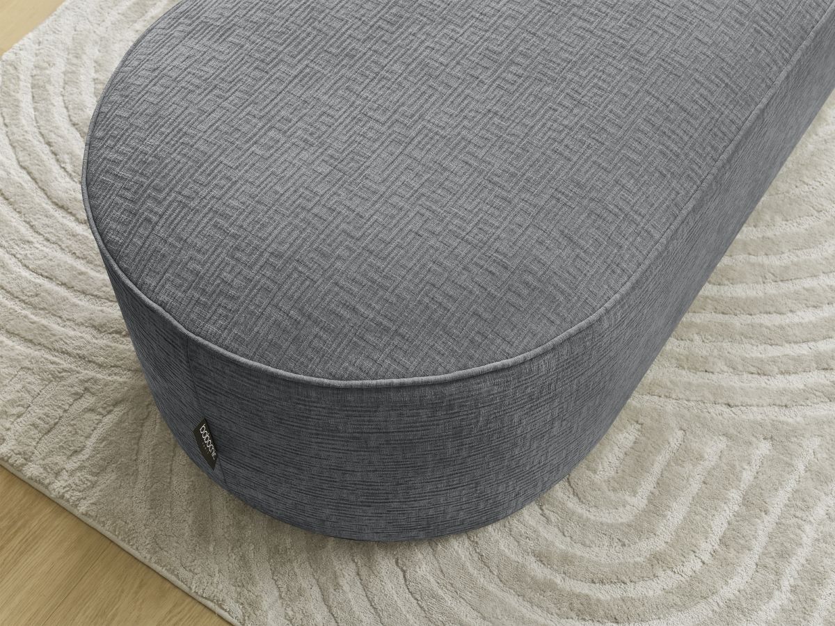 Pouf pour canapé modulable ROUSSEAU tissu texturé