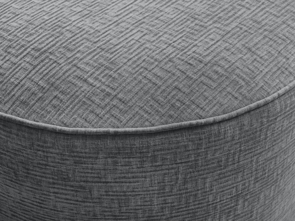 Pouf pour canapé modulable ROUSSEAU tissu texturé