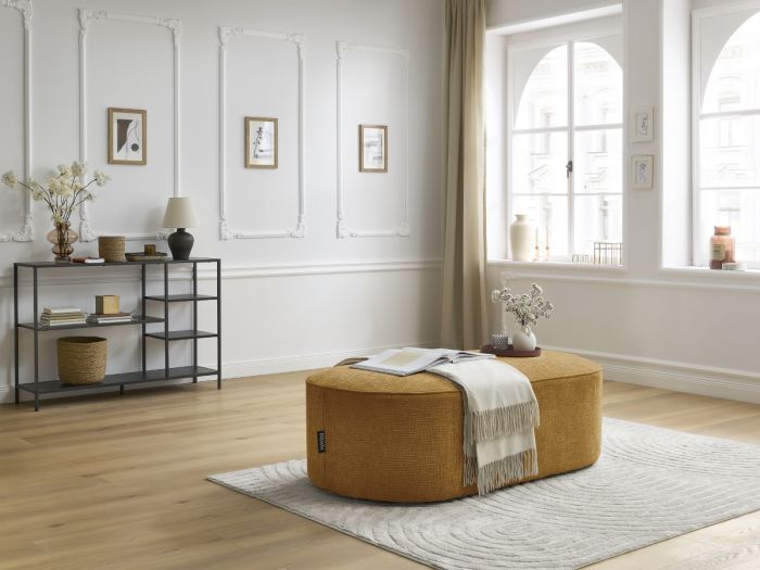 Pouf ROUSSEAU tissu texturé