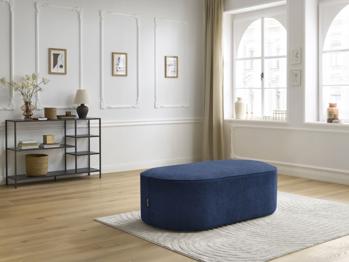 Pouf pour canapé modulable ROUSSEAU tissu texturé
