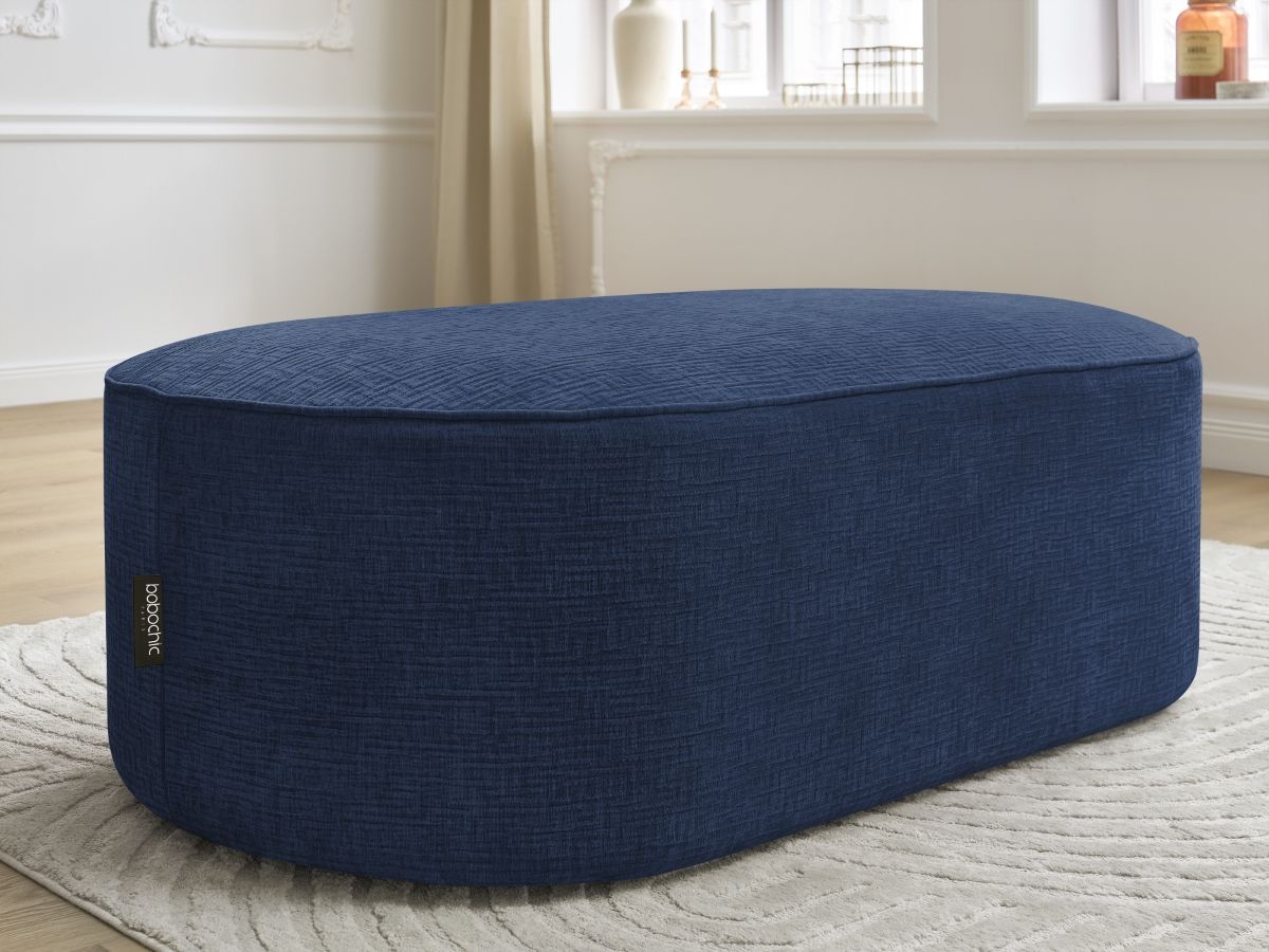 Pouf pour canapé modulable ROUSSEAU tissu texturé