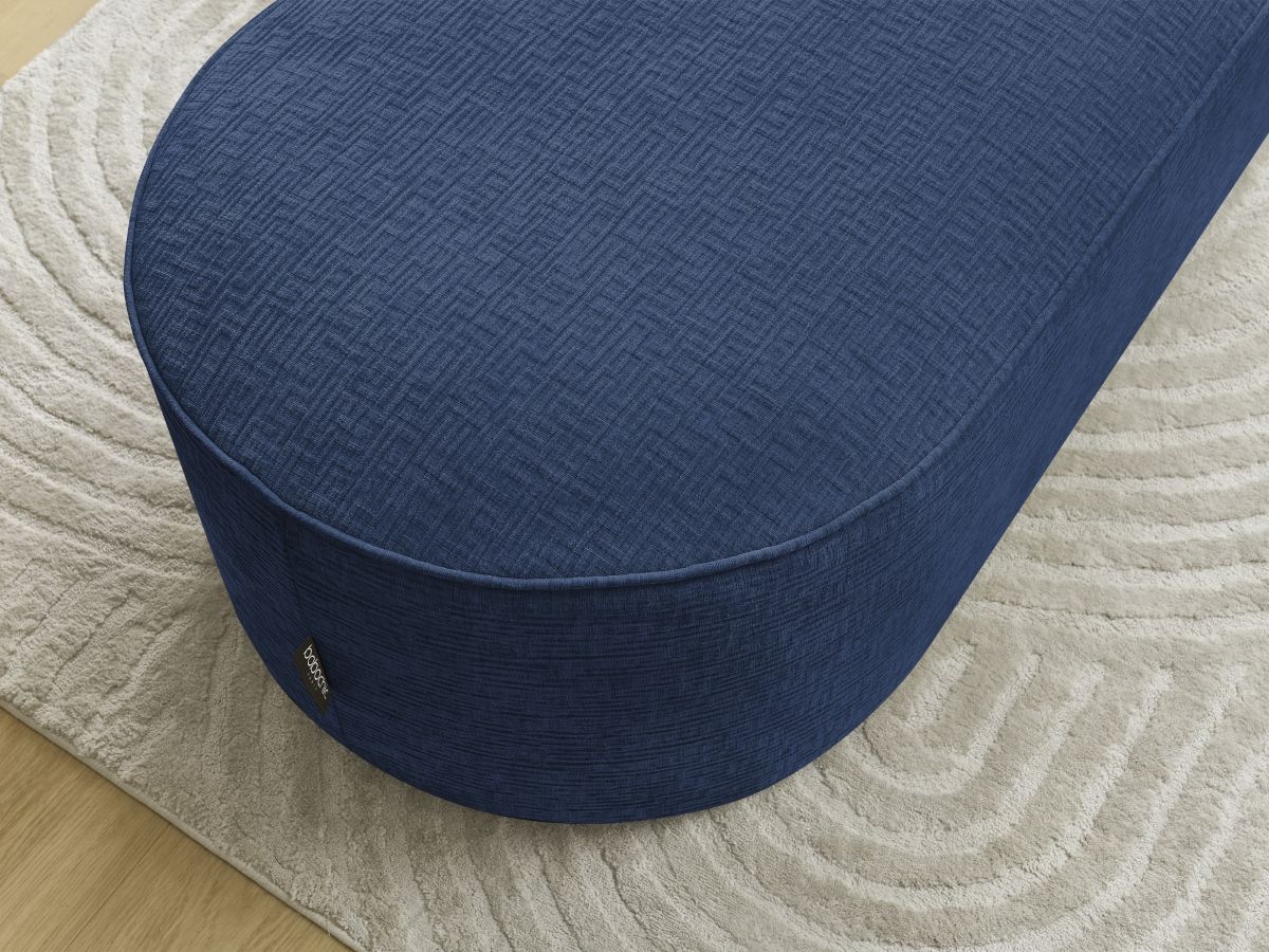Pouf pour canapé modulable ROUSSEAU tissu texturé