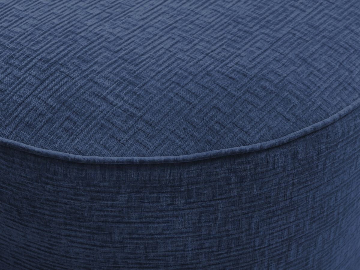 Pouf pour canapé modulable ROUSSEAU tissu texturé