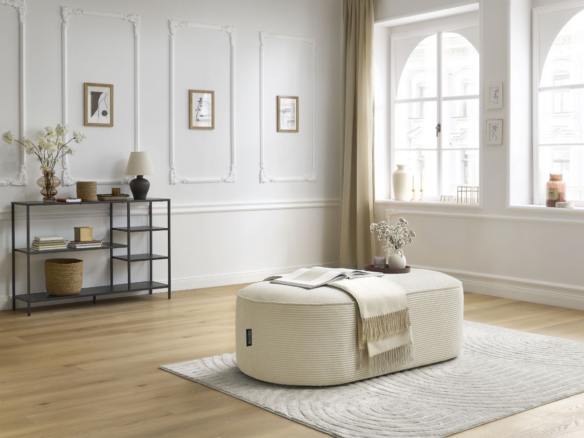 Pouf pour canapé modulable ROUSSEAU velours côtelé