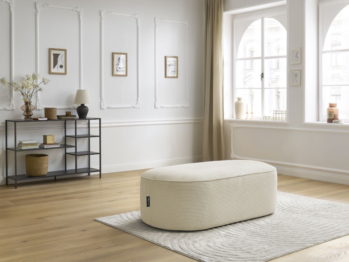 Pouf pour canapé modulable ROUSSEAU velours côtelé