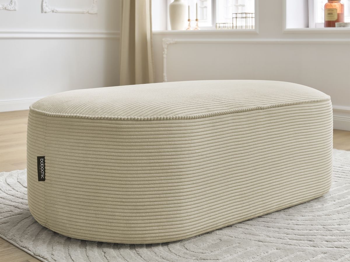 Pouf pour canapé modulable ROUSSEAU velours côtelé