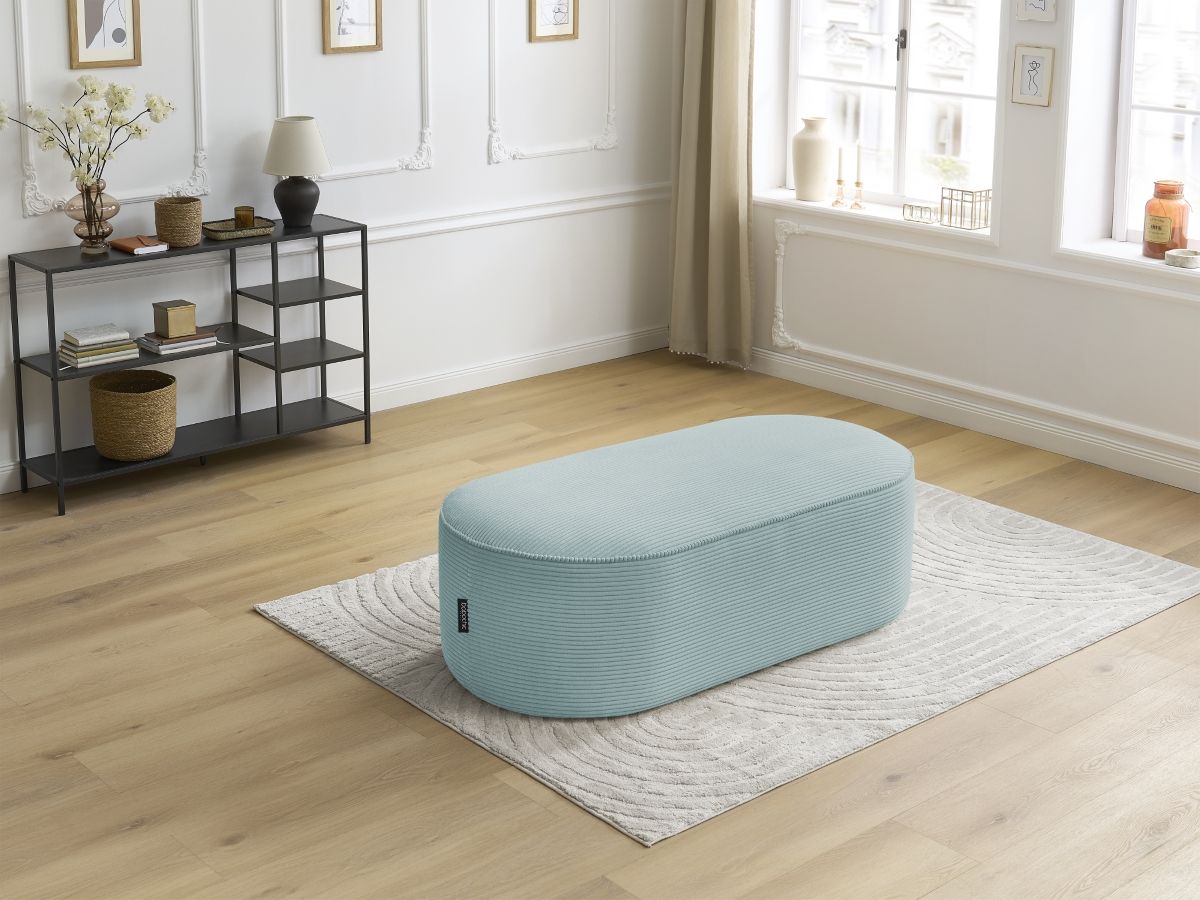 Pouf pour canapé modulable ROUSSEAU velours côtelé
