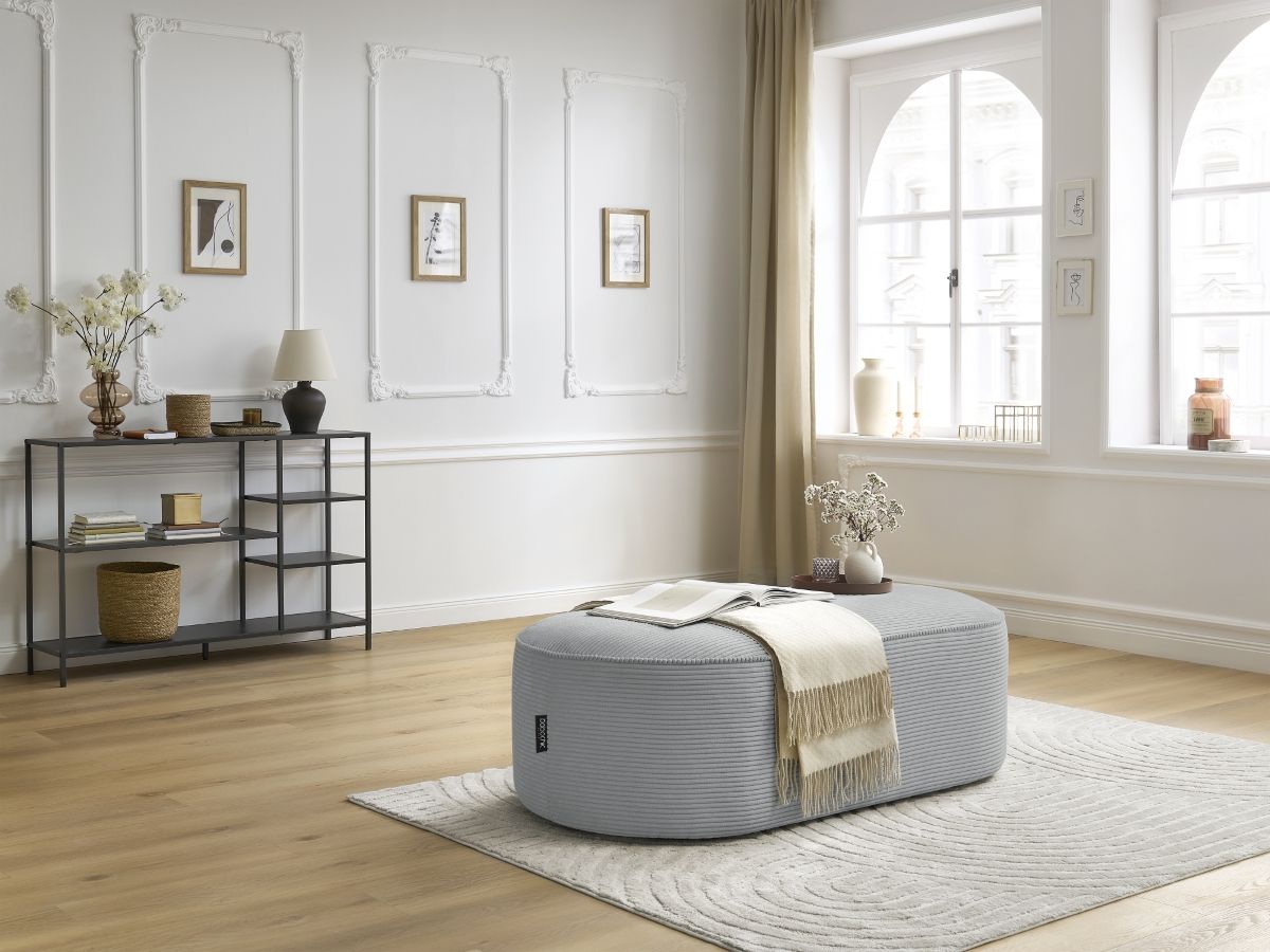 Pouf pour canapé modulable ROUSSEAU velours côtelé