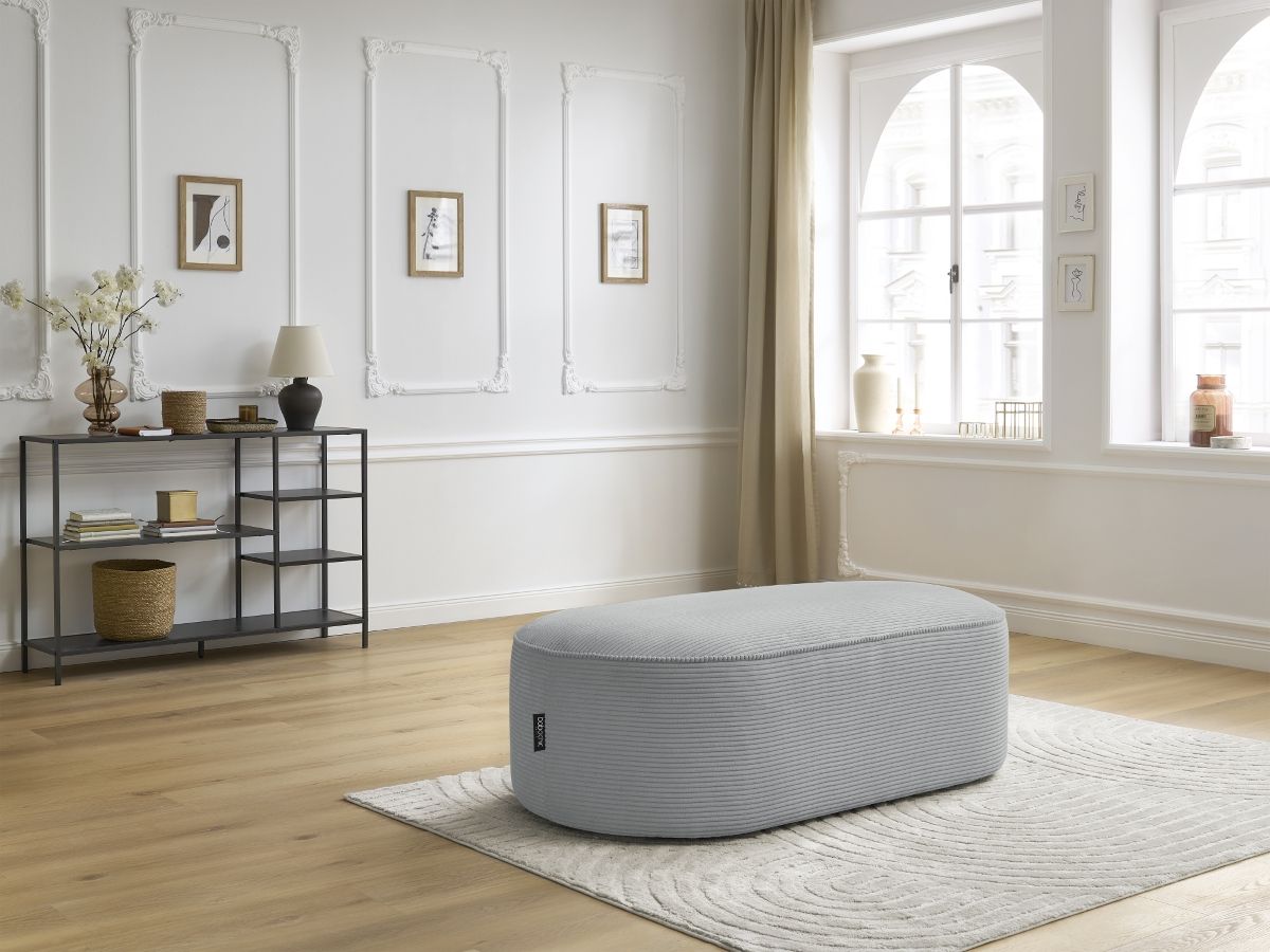 Pouf pour canapé modulable ROUSSEAU velours côtelé