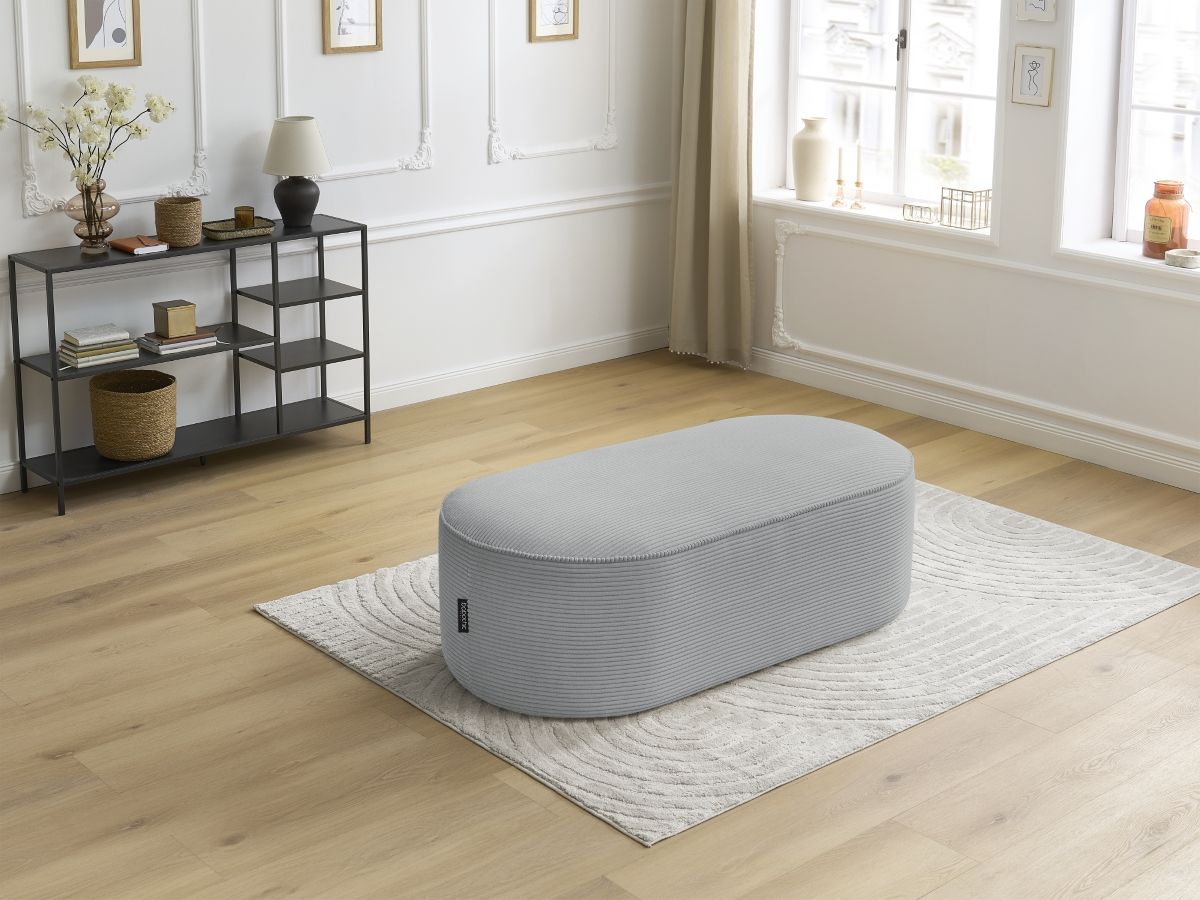 Pouf pour canapé modulable ROUSSEAU velours côtelé
