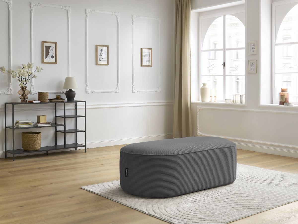 Pouf pour canapé modulable ROUSSEAU velours côtelé
