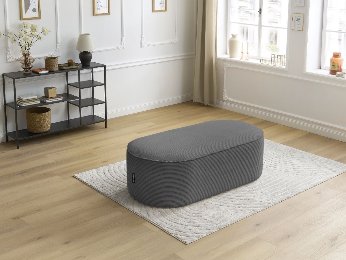 Pouf pour canapé modulable ROUSSEAU velours côtelé