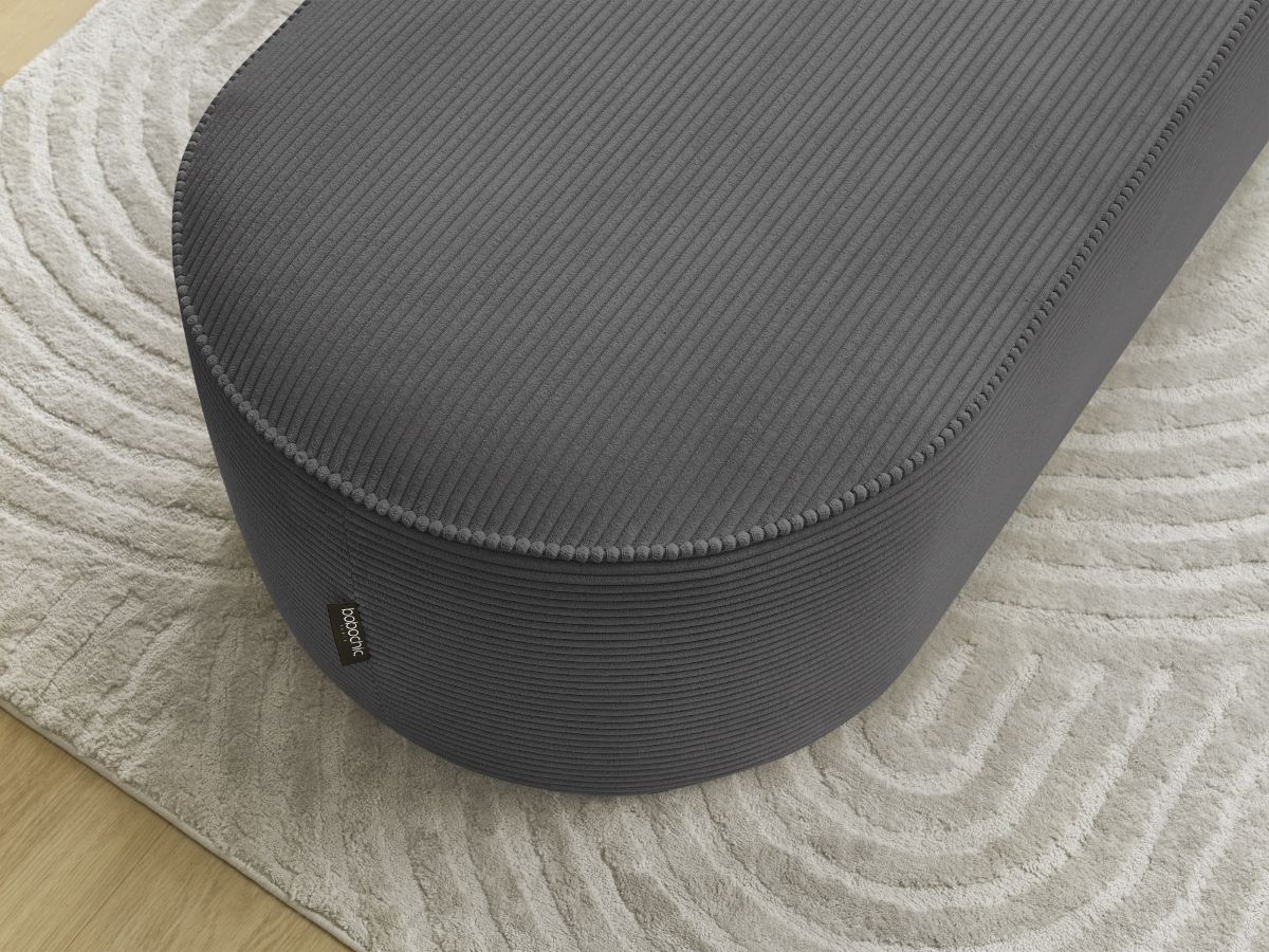 Pouf pour canapé modulable ROUSSEAU velours côtelé