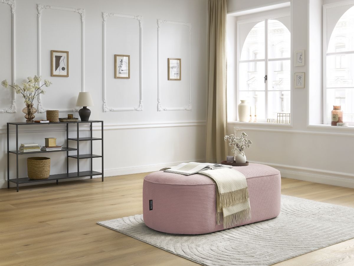 Pouf pour canapé modulable ROUSSEAU velours côtelé