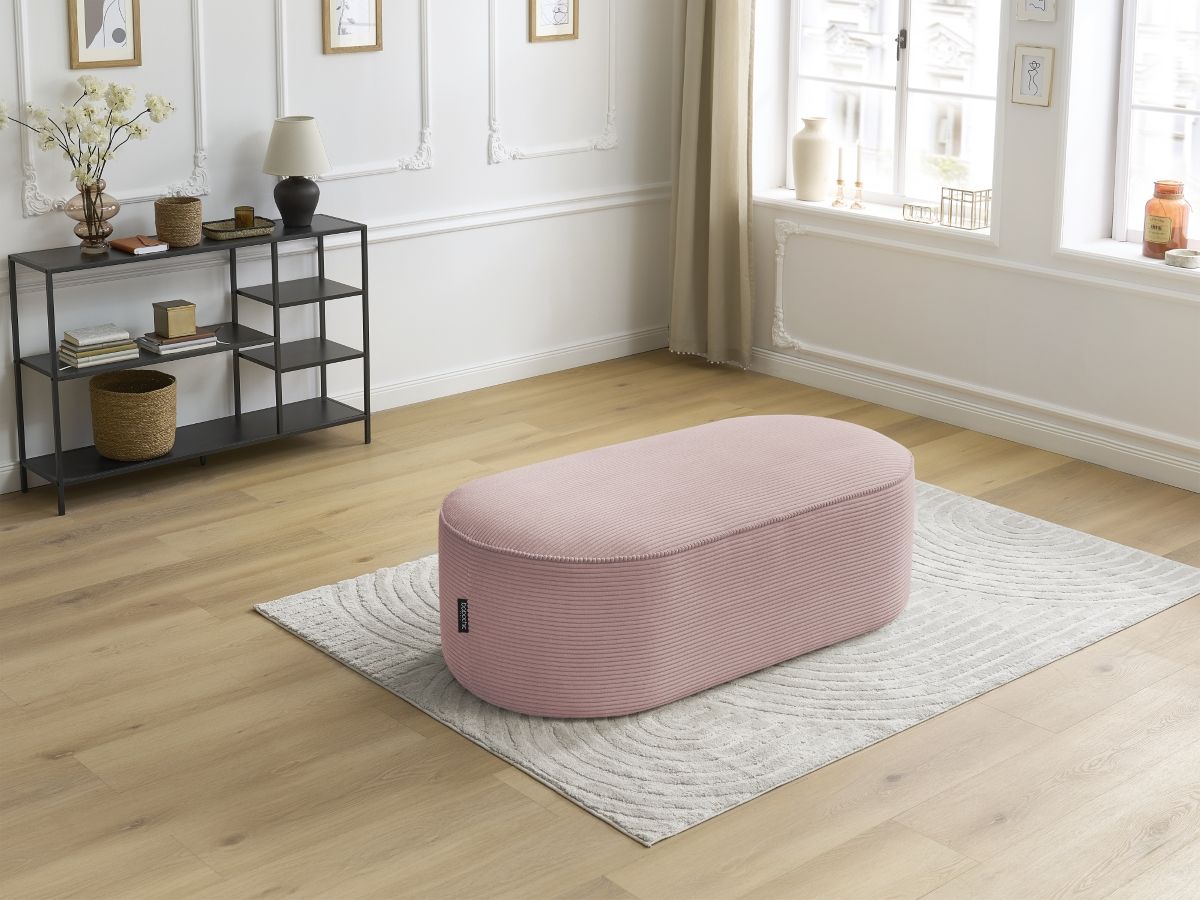 Pouf pour canapé modulable ROUSSEAU velours côtelé