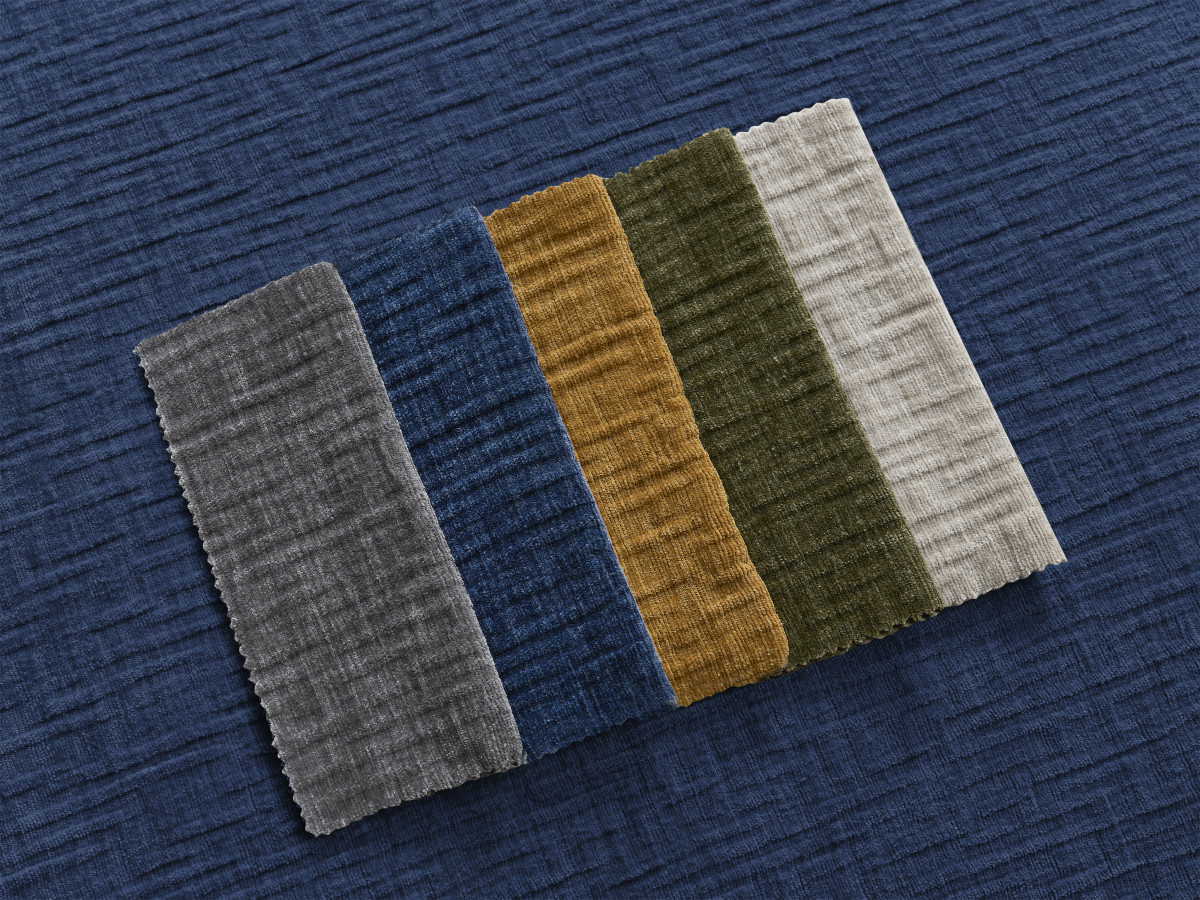 Canapé d'angle fixe ROUSSEAU tissu texturé