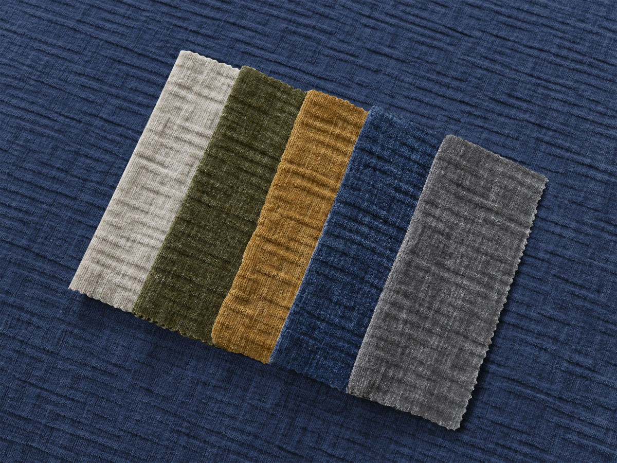 Canapé d'angle fixe ROUSSEAU tissu texturé