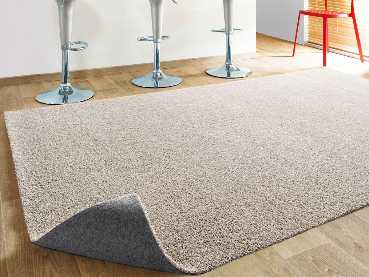 Wasbaar laagpolig vloerkleed MIREILLE effen