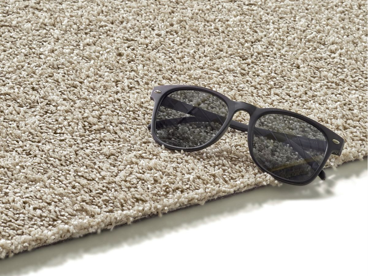 Tapis poils ras lavable MIREILLE uni beige — vue 6