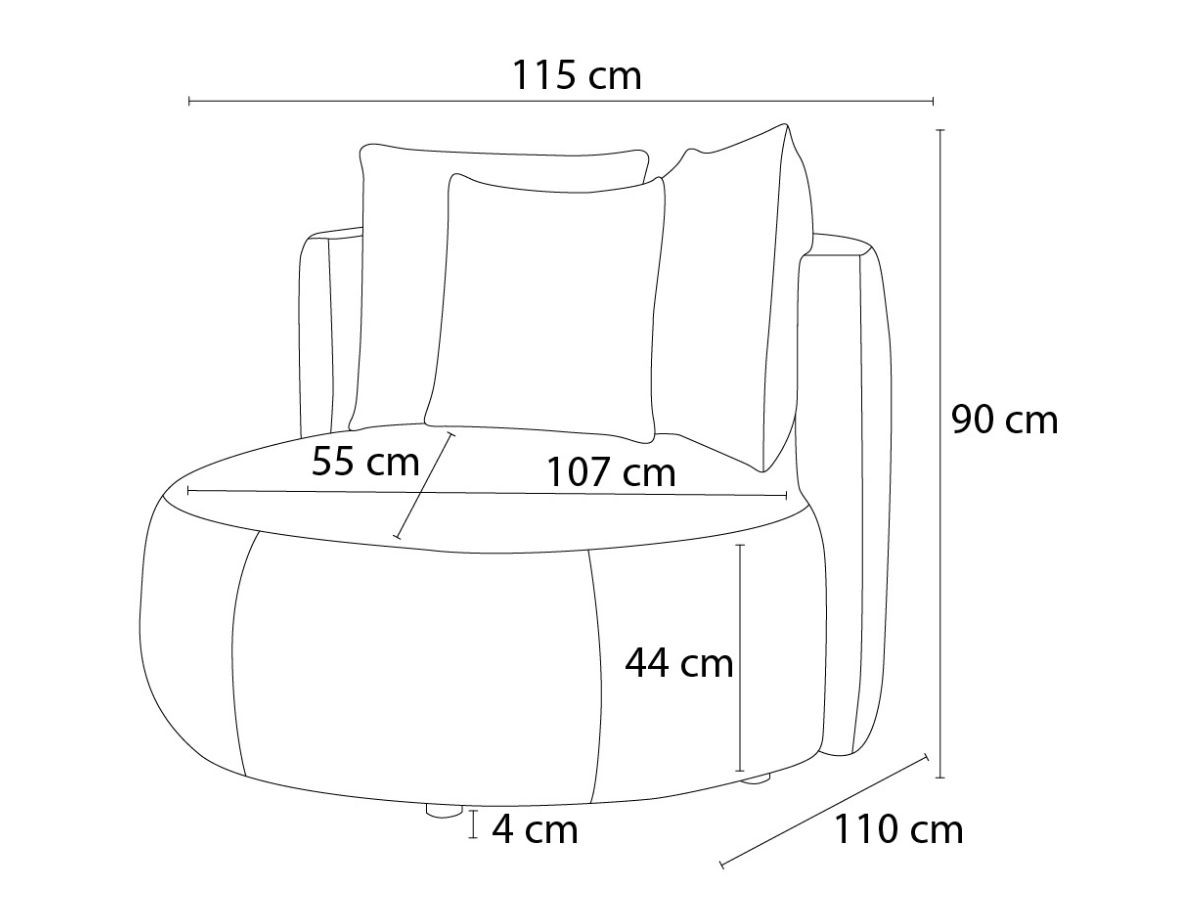 CESAR fluwelen fauteuil