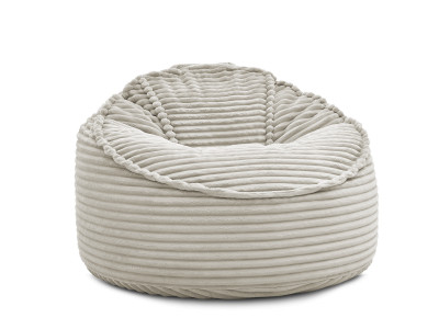 Pouf ultra moelleux SOCRATE gros côtelé doux